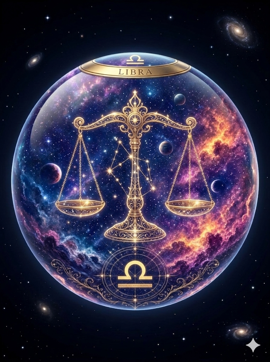 天秤座 十二星座銀幣 2026年美國鷹揚 純銀999 1盎司銀幣 圖1（圖案）