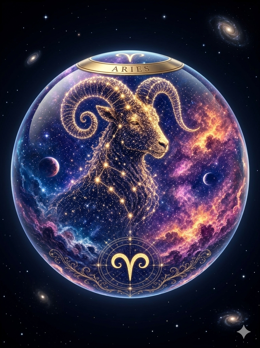 牡羊座 十二星座銀幣 2026年美國鷹揚 純銀999 1盎司銀幣 圖1（圖案）