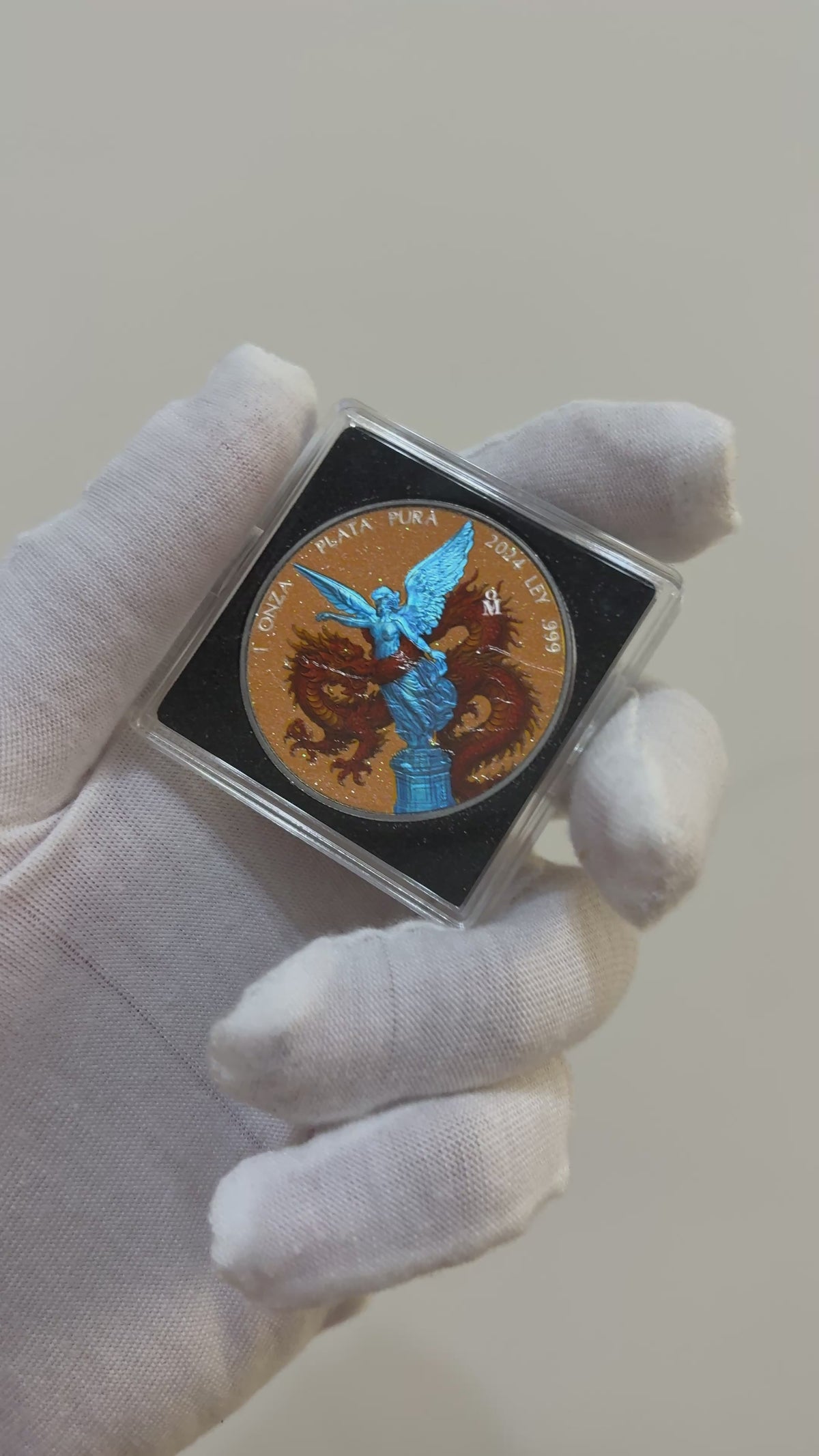 2024中國長城紅龍墨西哥銀幣 純銀999 1盎司銀幣 圖1（影片）